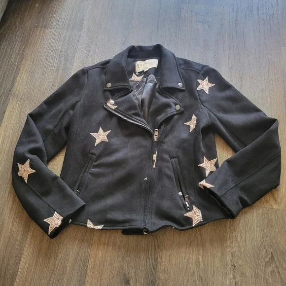 Promesa Celestial Star Moto Jacket Black size Small NWOT - Picture 1 of 2